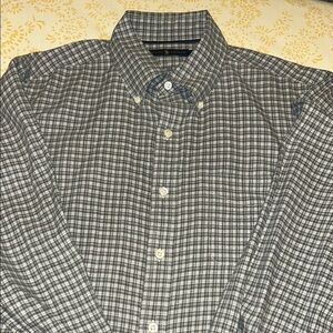 Ralph Lauren  Gray and White Casual Button Down Shirt 100% cotton